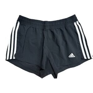 Adidas Womens Pacer 3S WVN Aeroready Shorts Black/White Small